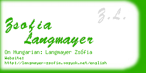 zsofia langmayer business card
